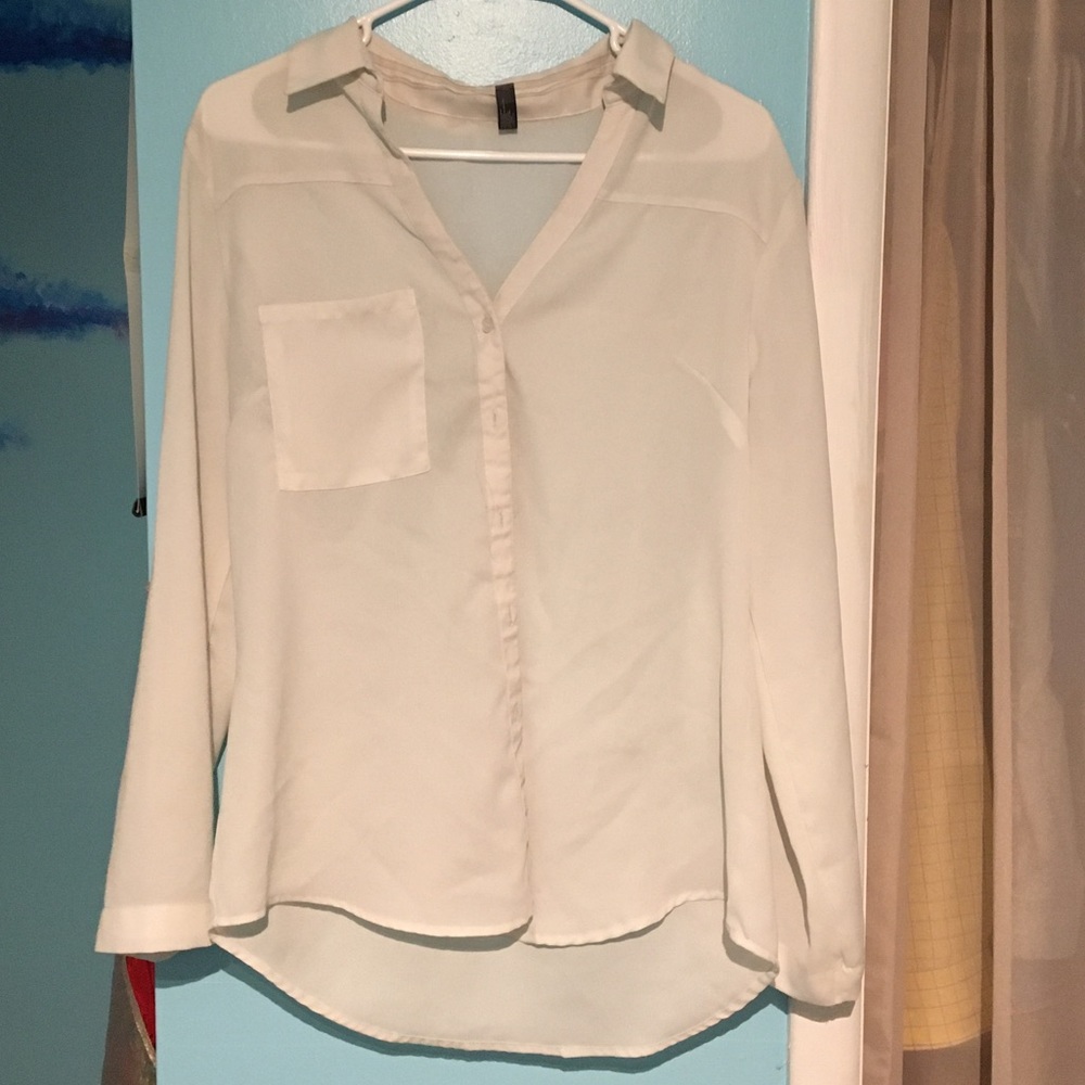 White and Green Women’s Dress Shirts